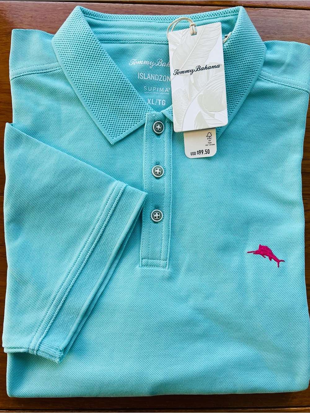 Tommy Bahama Men’s Polo Shirt Emfielder 2.0 SZ XXL Blue Swell NWT $99